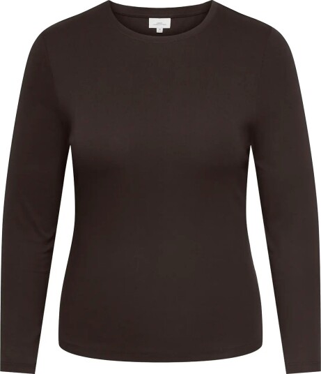 ONLY Carmakoma Carriley L/S O Neck Top Jrs Noos Brown 54
