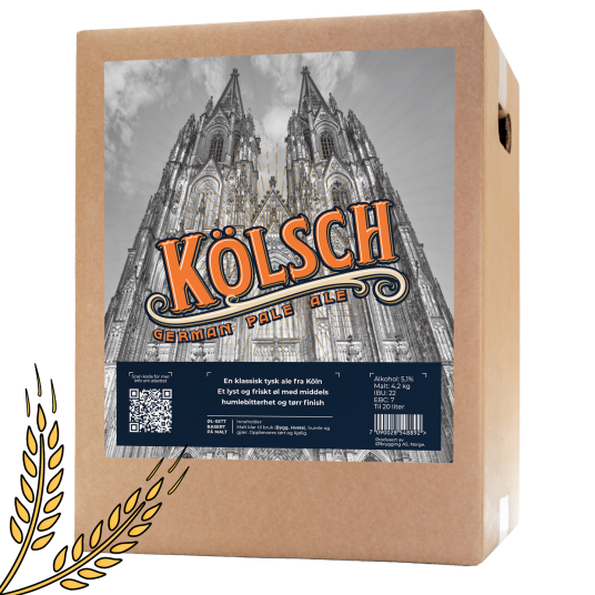 Ølbrygging As Kölsch allgrain ølsett Klassisk tysk ale fra Köln Ølbrygging As Kölsch allgrain ølsett Klassisk tysk ale fra Köln