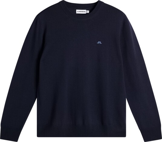 J.Lindeberg Keane Merino Crew Neck Blå Golfgenser herre JL Navy XX Large