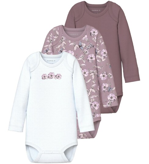 Name It Nbfbody Flower 3-pack body Grape Shake