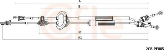 COFLE 2CB.PE005 Kabel, girmekanisme