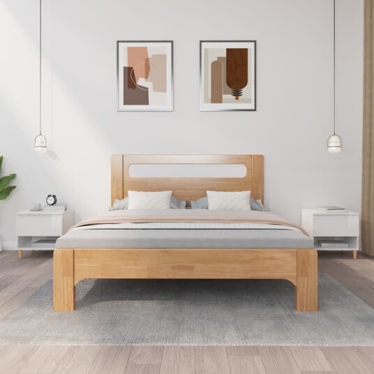  Nattbord 2 stk høyglans hvit 50x46x50 cm konstruert tre 8720845668822