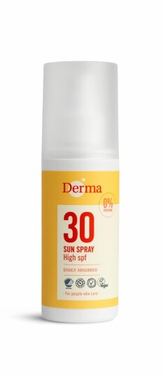 Derma Sun Spray SPF 30 150 ml - Parfymefri Solkrem til Ansikt Derma Sun Spray SPF 30 150 ml - Parfymefri Solkrem til Ansikt