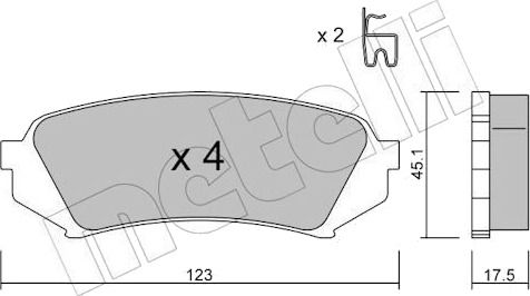 METELLI 22 0453 0 Bremseklosser
