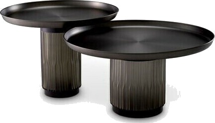 Eichholtz Zachary sofabord gunmetal 2 sett