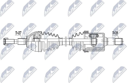 NTY NPW FR 179 Drivaksel