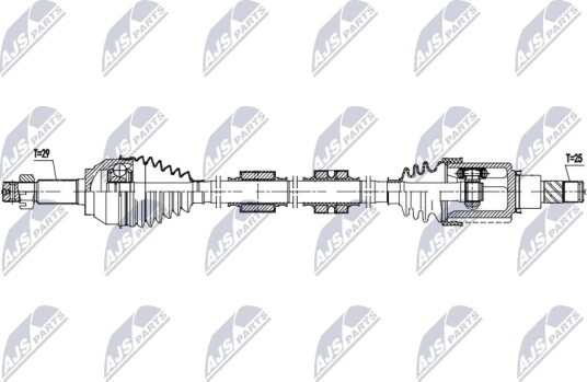 NTY NPW NS 180 Drivaksel