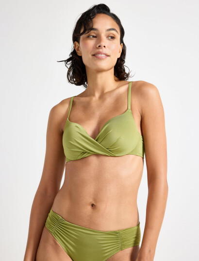 Lindex Swim Bra Malva Shiny - Green - 75 C