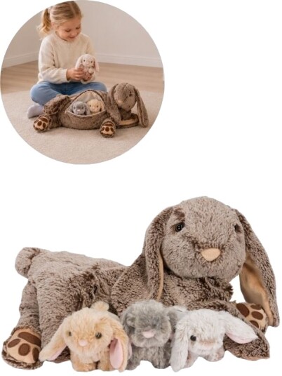 Day Kaninmamma Med 3 Kaninunger Cozy Noxxiez Fp503