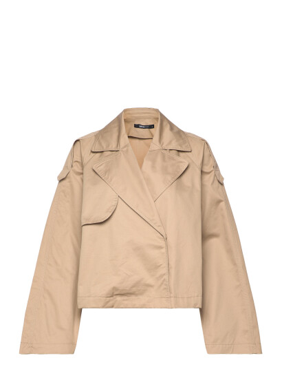 Gina Tricot Short Trench Coat - Beige - S