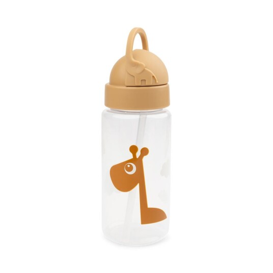 Done By Deer Raffi Mustard Drikkeflaske med Sugerør 350 ml