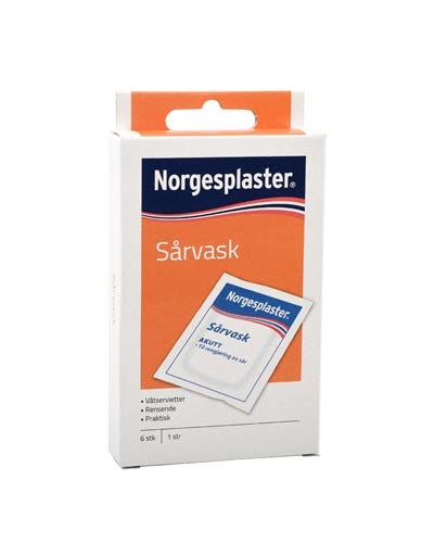Norgesplaster sårvask 6 stk Norgesplaster sårvask 6 stk