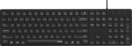RAPOO Keyboard NK8020 Kablet USB Svart RAPOO Keyboard NK8020 Kablet USB Svart