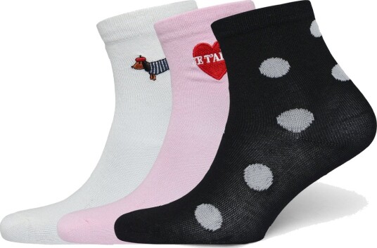 Kids Only Kogine Emb. 3 Pack Socks Cs Acc White 34 36