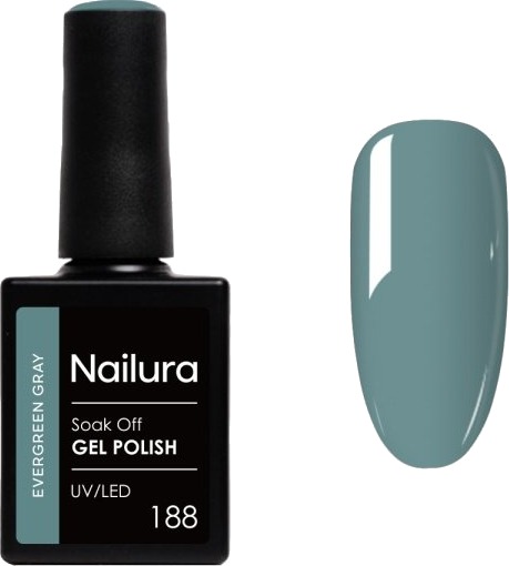 Nailura Gelpolish 188 – Evergreen Gray – 10 ml