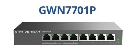 Grandstream Gwn7700 Series Gwn7701p - Switch - Ikke-Styrt - 8 X 10/100/1000 (4 Poe)