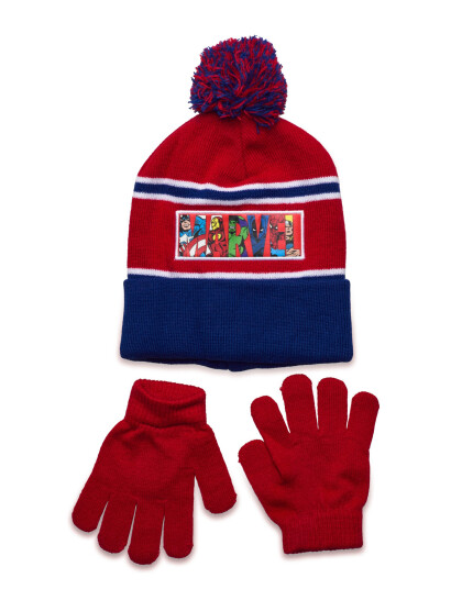 Marvel Bonnet + Gloves - Red - 52