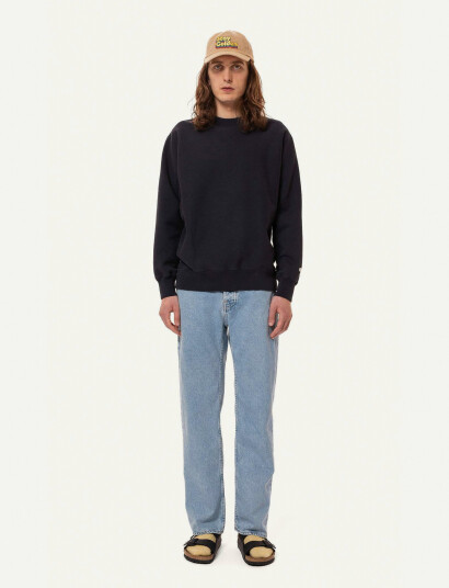 Nudie Jeans Hasse Crew Neck Greymelange - Grey - X S