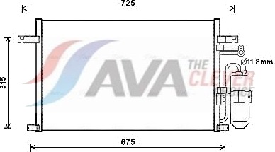 Kondensator, klimaanlegg AVA COOLING SYSTEMS DW5137D