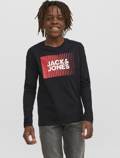 Jack & Jones Jjecorp Logo Tee Play Ls O Neck Noos Jnr Black 128