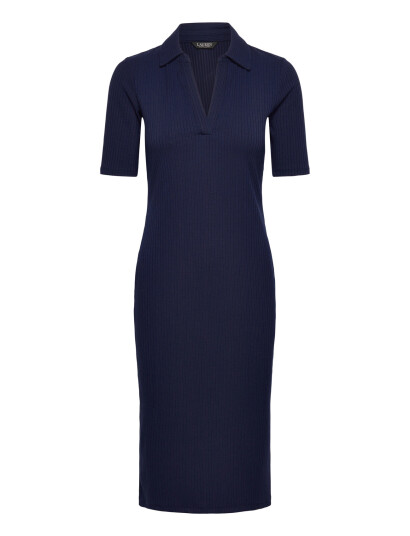 Lauren Ralph Lauren Modern Rib Dress   Navy   XS