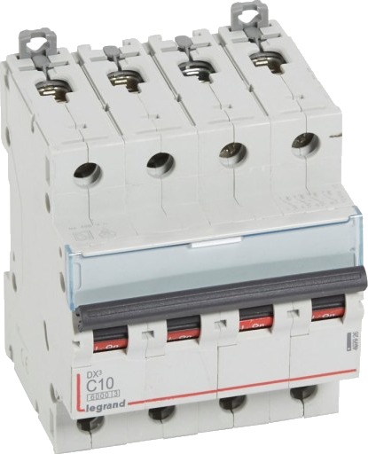Legrand DX3 MCB automatsikring C10 4P 4M 6/10kA