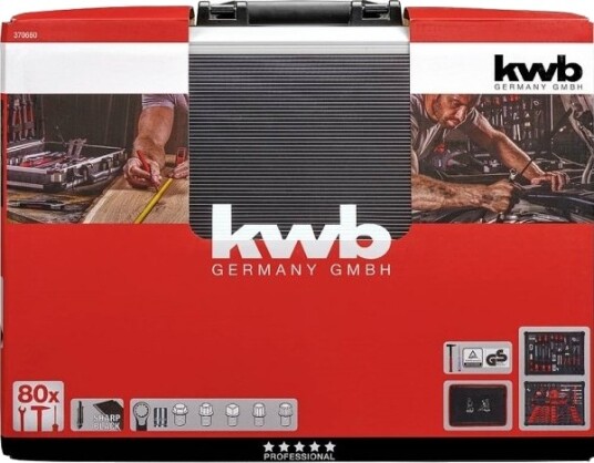 Kwb 370660 Verktøykoffert, Fylt 80 Deler (370660)