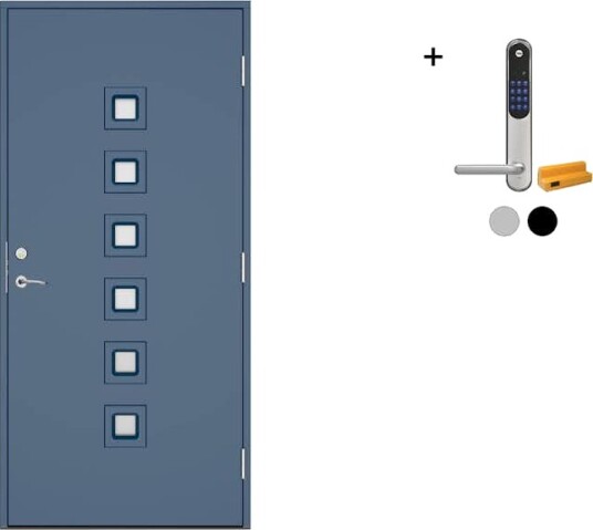 Ytterdør Swedoor Clever-Line+ Kvill med Yale Doorman Classic Home