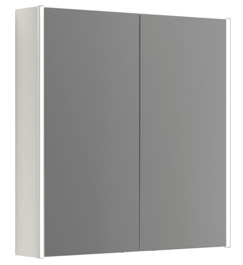 Dansani Ambi Speilskap med LED-lys 80x14,5x80 cm Hvit matt lakk