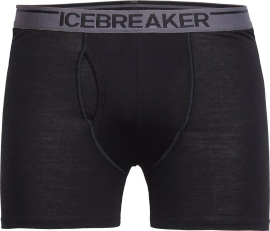 Icebreaker Men"s Anatomica Boxers With Fly Black/monsoon XXL