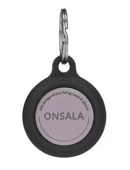 Onsala Silikonholder til AirTag med Nøkkelring - Svart