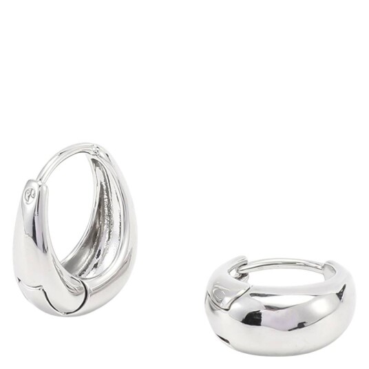 Timi Of Sweden Hedvig Classic Wide Hoop Earrings Silver Timi Of Sweden Hedvig Classic Wide Hoop Earrings Silver