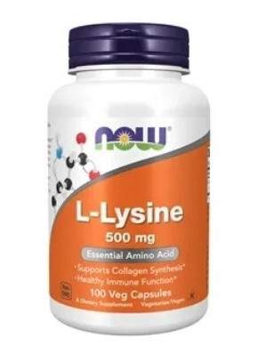 Now L lysine 500 mg 100 kapsler Now L lysine 500 mg 100 kapsler