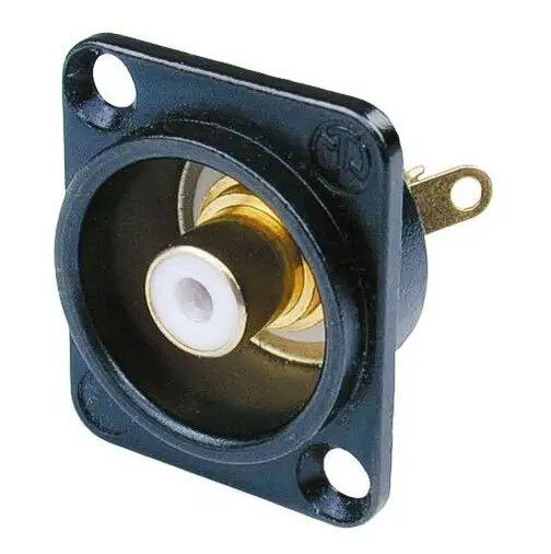 Neutrik NF2DB9 phono ch. hvit isolert