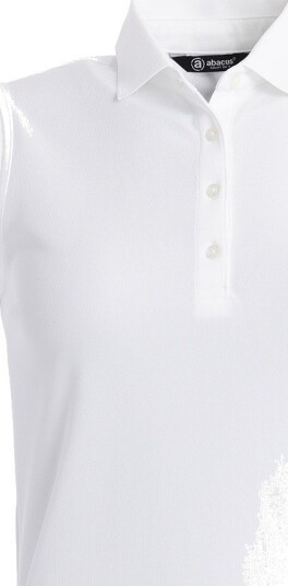 Abacus W Prestwick Recycled Sleeveless Hvit Golf pologenser dame 100 White X Small Abacus W Prestwick Recycled Sleeveless Hvit Golf pologenser dame 100 White X Small