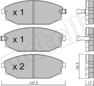 METELLI 22 0363 0 Bremseklosser