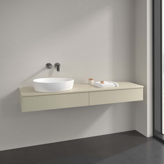 Villeroy & Boch  Antao Servantskap med 2 skuffer 160x50x19 cm m/lys Grå Matt
