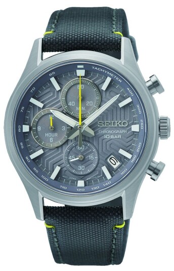 Seiko Herreklokke SSB423P1 Classic Grå/Tekstil Ø39 mm