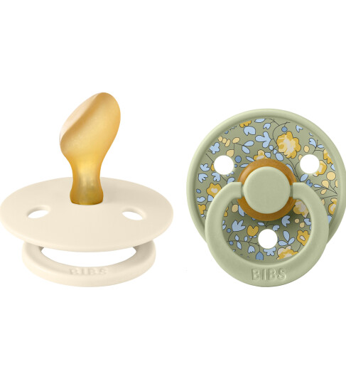 Bibs X Liberty Colour Smokker 2 pack Str. 2 Anatomisk Sa OneSize Smokk Grønn Hvit