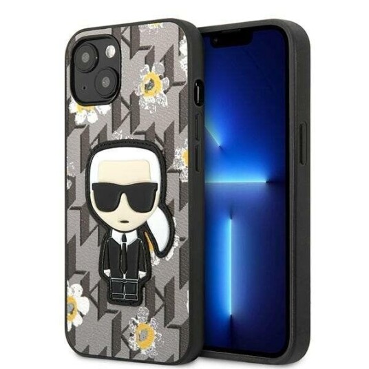 Karl Lagerfeld Deksel Til Iphone 13 Mini Klhcp13spmnfik1 Grå Hardt Deksel Monogram Iconic Karl