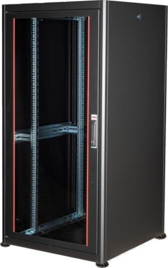 Roline 26.21.0208 Frittstående Hylle 32U 600 Kg Rack Skinner Justerbare Bein 77 Kg