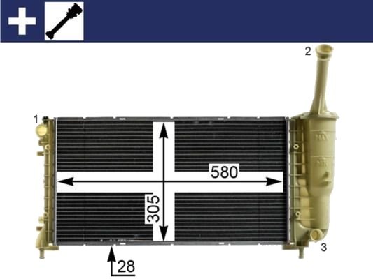 MAHLE CR 2010 000S Radiator motorkjøling MAHLE CR 2010 000S Radiator motorkjøling