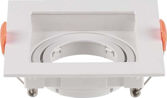GU10 innbyggingsspot Firkantet hvit 102x102 mm hull: 95x95 mm IP20 uten lyskilde