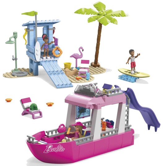 Barbie Mega Bloks Malibu Drømmebåt Byggesett 6+ År 317 Deler