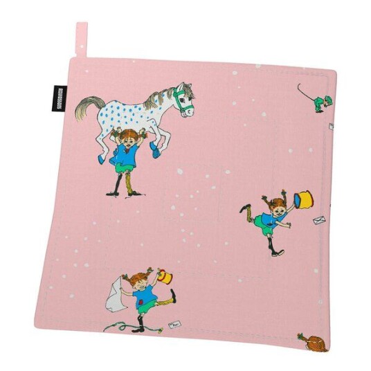 Arvidssons Textil Pippi med vänner gryteklut rosa Arvidssons Textil Pippi med vänner gryteklut rosa