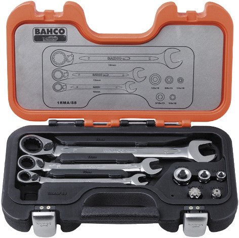 Bahco Adaptersett 1RMA/S8 8 Deler