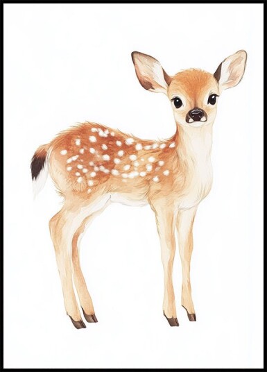 Baby Deer With Spots Plakat Plakat / 40x50cm