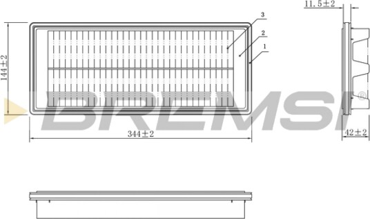 Luftfilter BREMSI FA1087 Luftfilter BREMSI FA1087