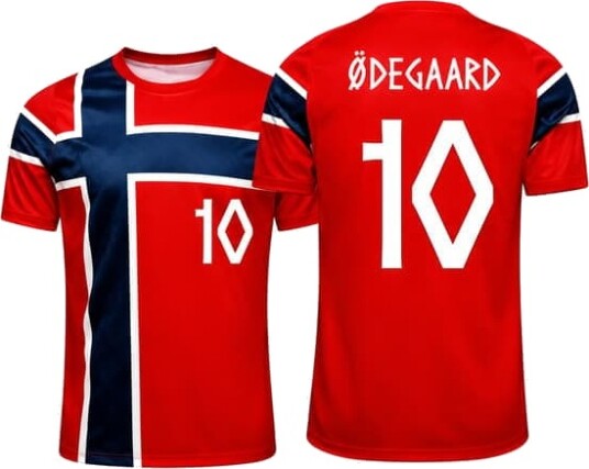 2026-2027 VM Norge Drakt Hjemmedrakt Fotballsett for Voksne og Barn ingen nummer Barn 28(150-160cm)