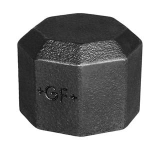 GF Sort Endemuffe 1/2" for Varmetilførsel - Bløtstøpt Metall